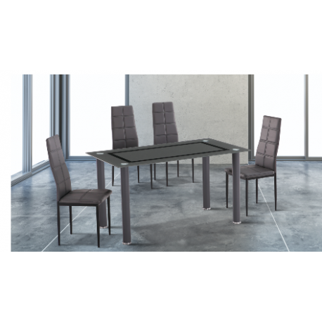 ENSEMBLE TABLE A MANGER + 4 CHAISES ALEXIS