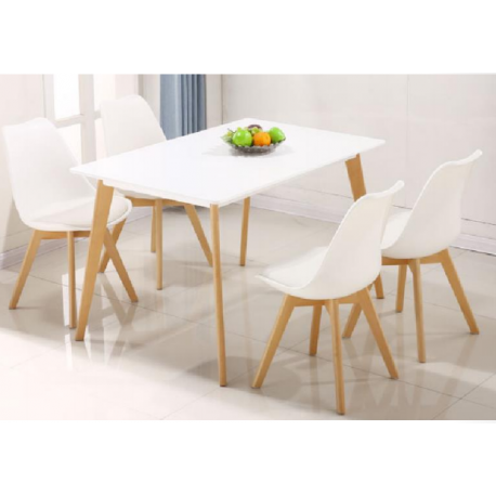 ENSEMBLE TABLE + 4 CHAISES MODERNE